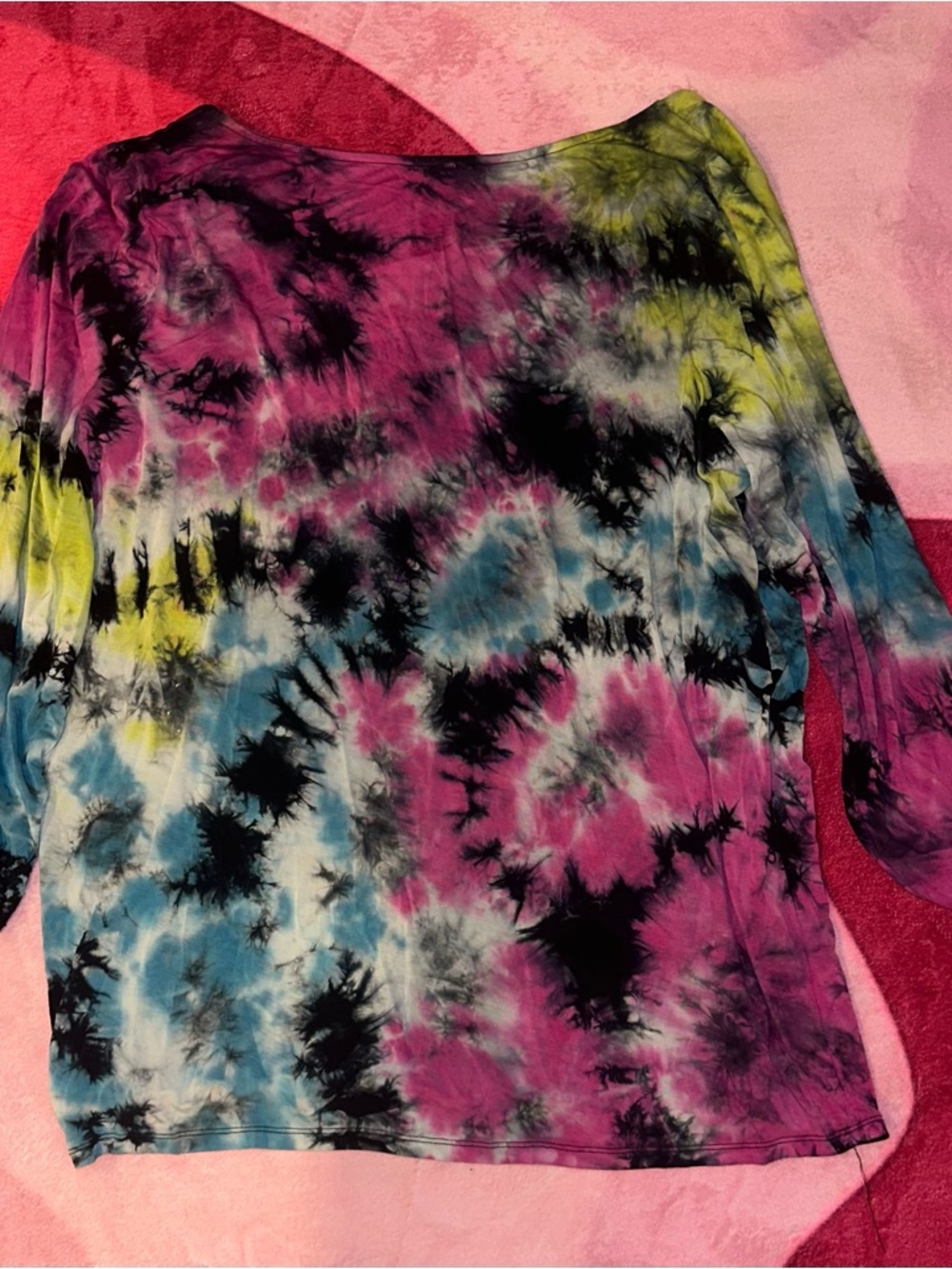 Torrid • Lovesick multi-color Tie-Dye strappy long sleeve top - Picture 5 of 5